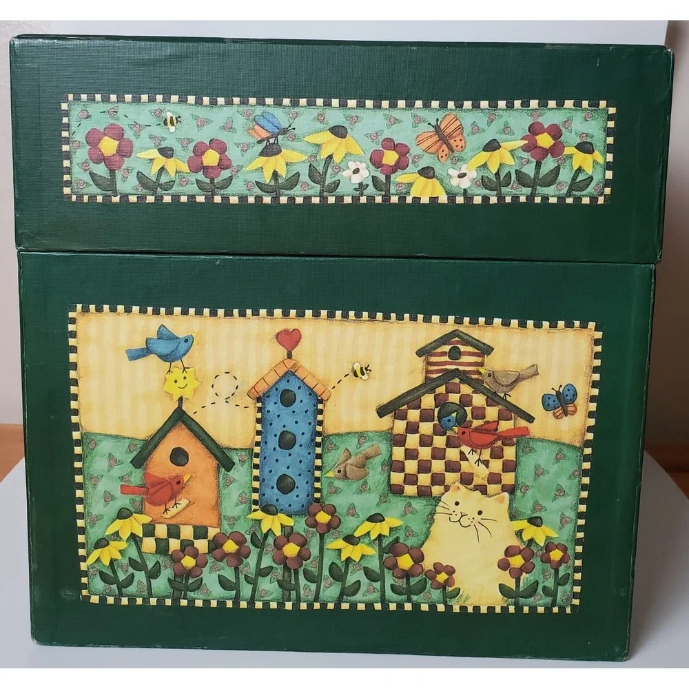 Bob's Boxes Nesting Stacking Birdsong‎ Primitive Set Of 7 Debi Hron Country Cats